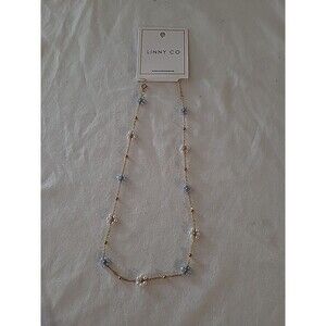 Linny Co New Gracie Flower Necklace 18kt Plated Sterling Silver 18in